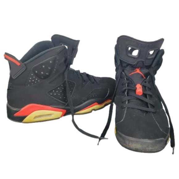 Air Jordan 6 retro men\'s black sneakers infrared size 11.5 main image 4